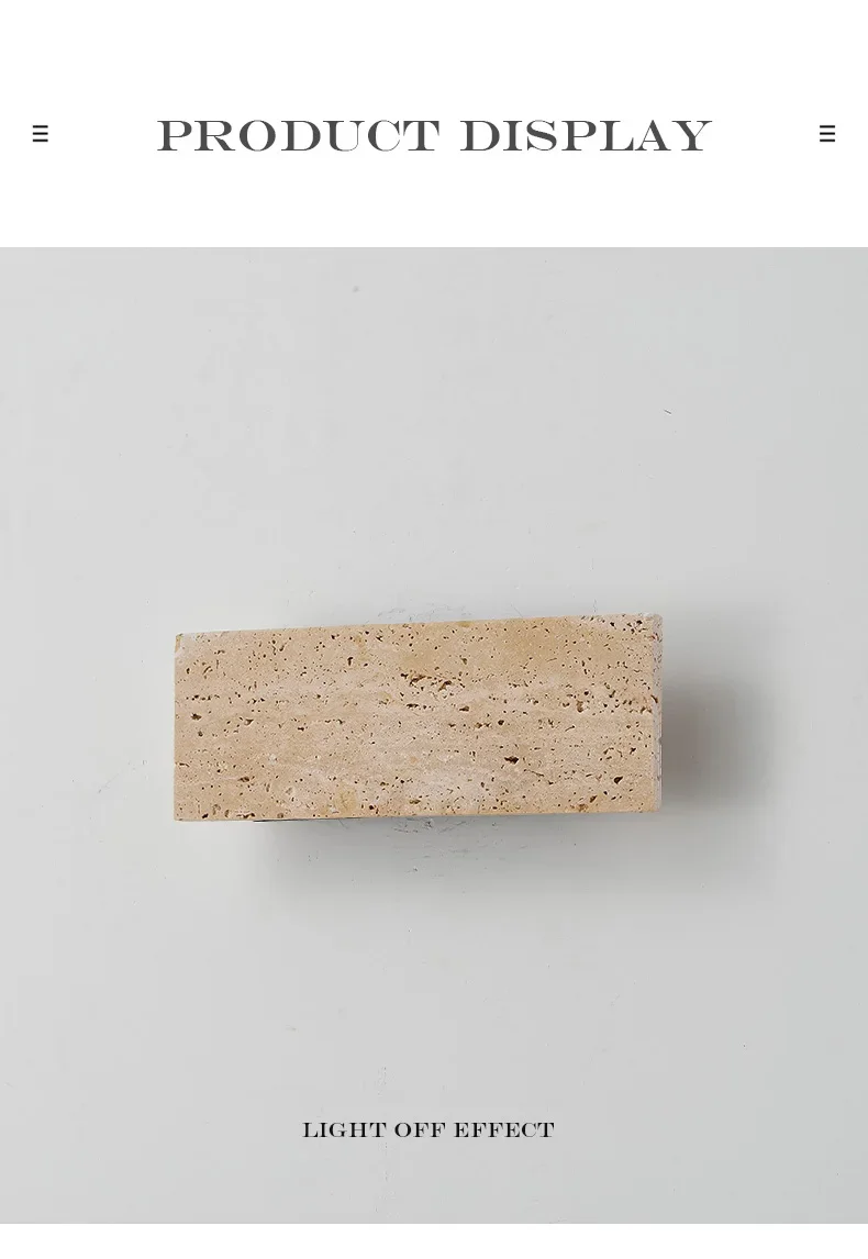 Wabi Sabi Outdoor Stone Strip Wall Lamp view 10