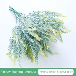 Lavish Purple Lavender Bouquet - Elegant Artificial Floral Arrangement for Home and Office Decor (Yellow)
