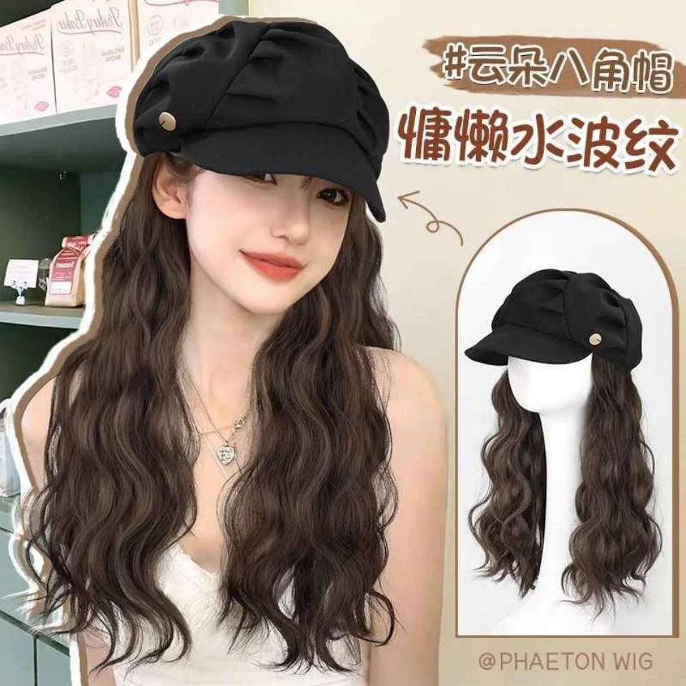 Synthetic Hair Long Curl Wig for Women Autumn Winter