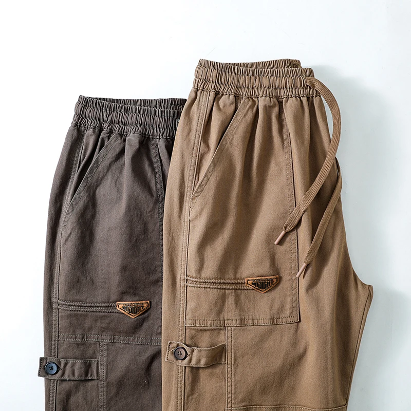 

Men Cargo Pants Plus Size 8XL Korean Version Men Clothing High Quality Classic Streetwear Pants Mens Casual Drawstring Trouser
