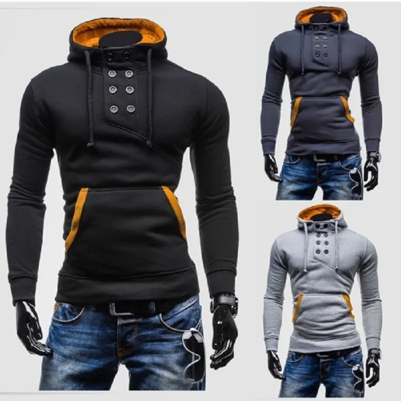 Autumn New Men's Hoodies Sweatshirts Zipper Hoodie Men Sweatshirt Solid Color Man Hoody Sweatshirts For Male