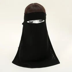 Chiffon Muslim Scarf Black Prayer Church Head Scarves Khimar Niqab Face Cover Shawl Women Long Djellaba Prayer Face Cover