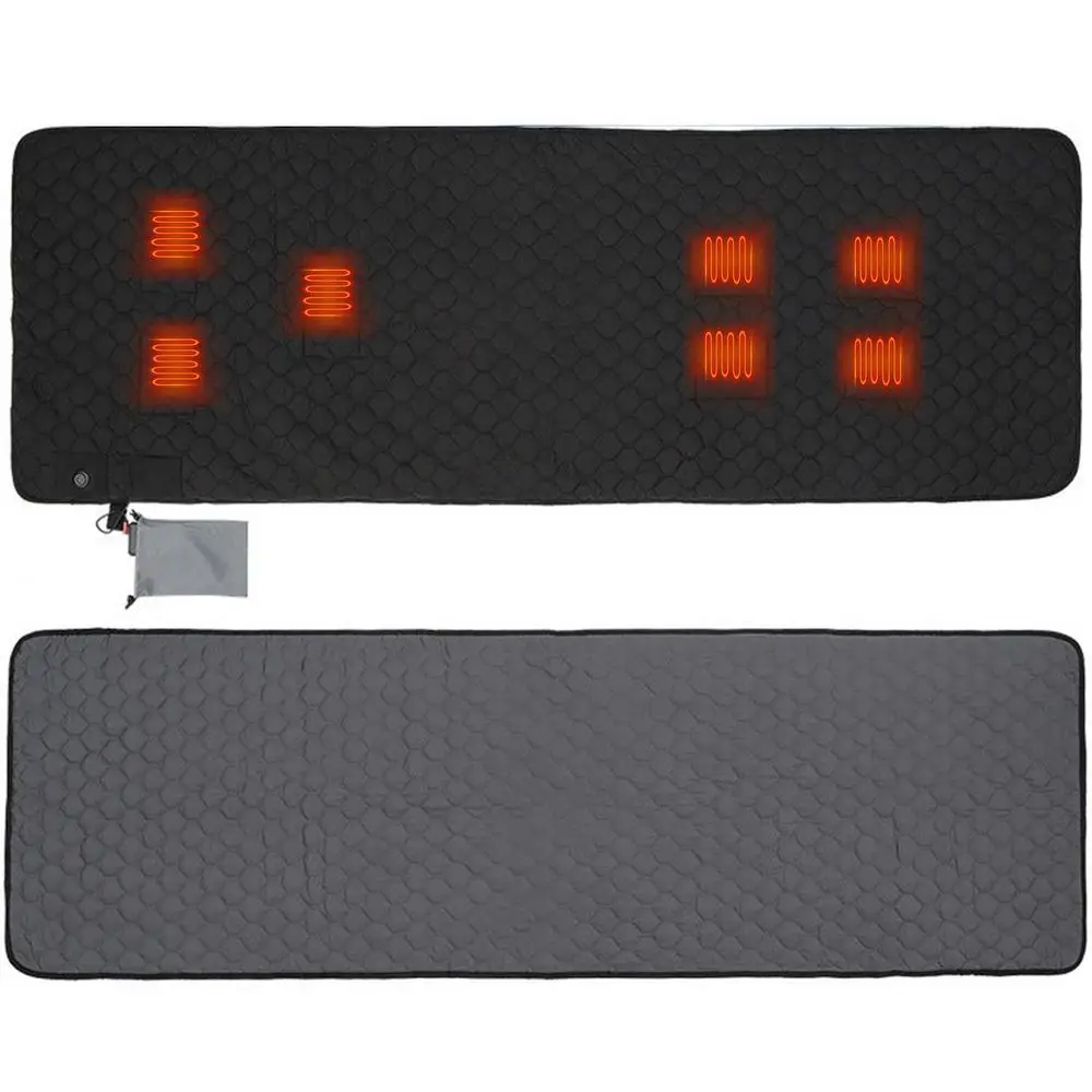 Description Picture 6 of itemHeated Sleeping Bag Pad Heated Sleeping Bag Liner 7 Heating Zones Operated By Battery Power Bank USB Heating Sleeping Mat