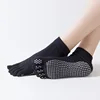 Hot Sale Women Anti-slip Yoga Socks Fingers Fitness Pilates Socks Gym Five Toe Sport Socks Cotton Colourful Elastic Winter