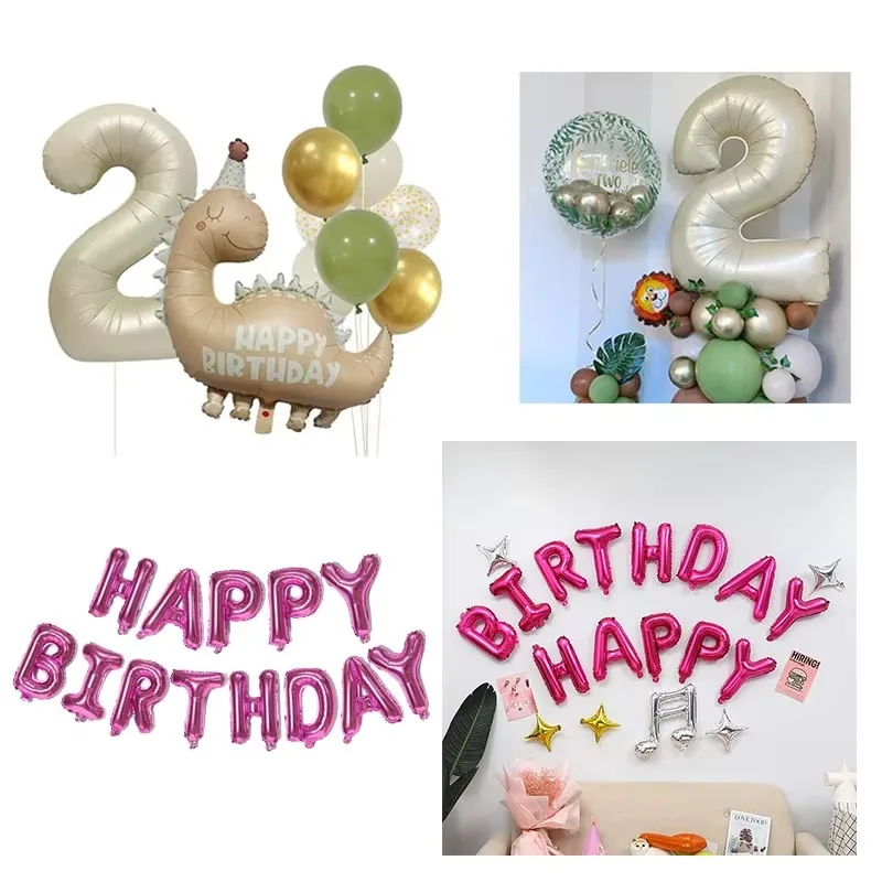 Set of Helium Foil Soccer Balloons Green Number Ball Birthday Party Decorations for Kids Sports Theme Celebration Supplies