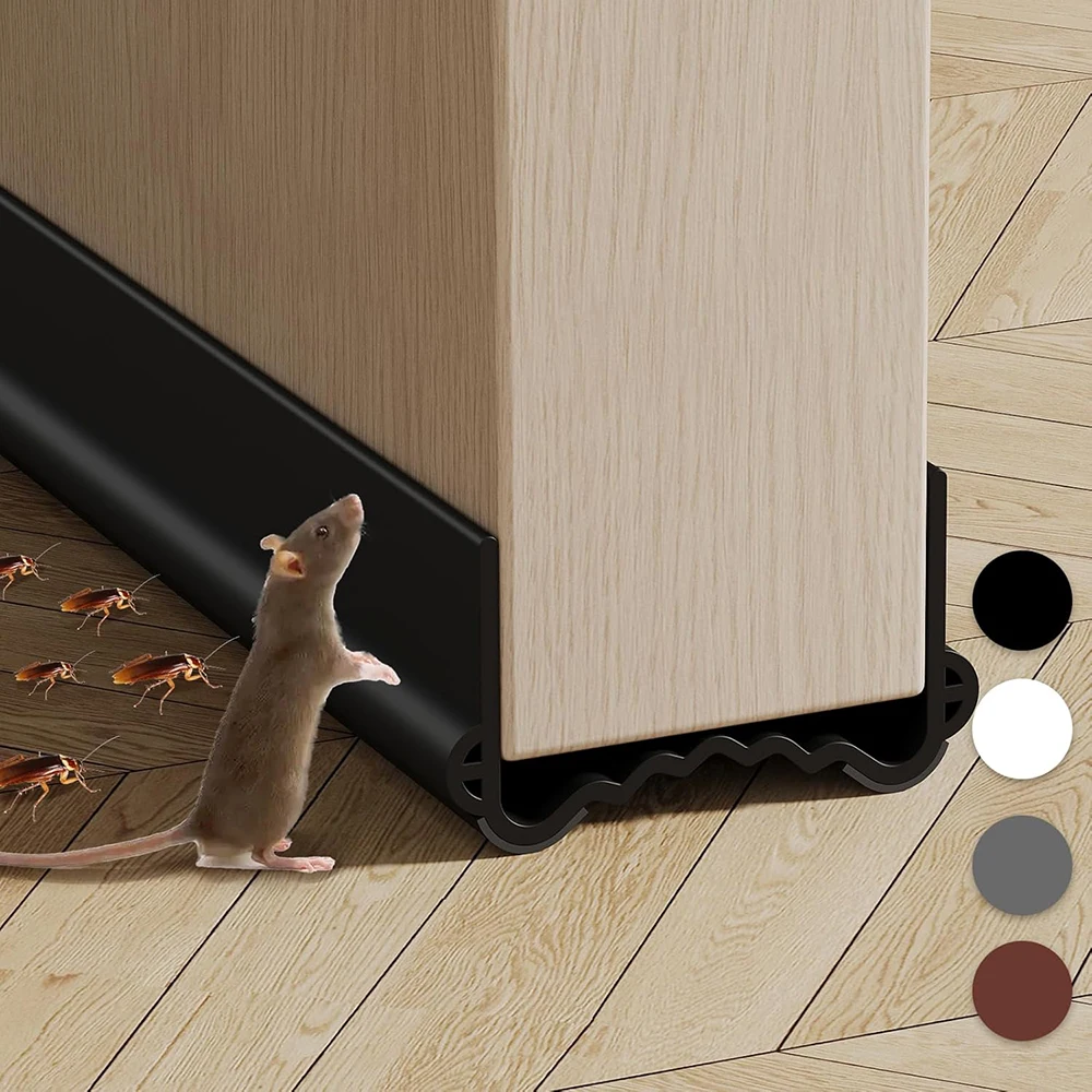 Sealing Strip Door Bottom Gap Weather Strip Windproof Soundproof Brush Washable Reusable Door Draft Stopper