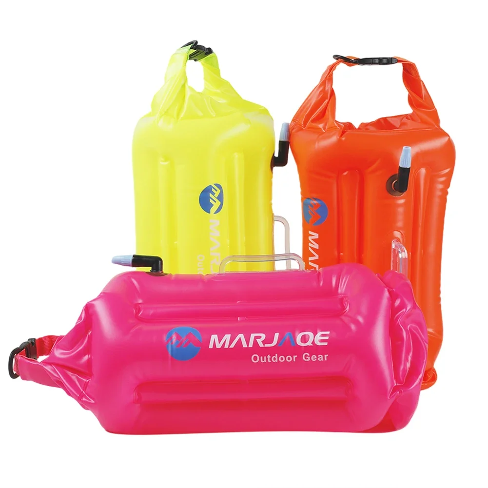 20L Tow Float Dry Bag with Storage Room Inflatable Waterproof Bag Float Swim Safety Swim Buoy for Boating Fishing Camping
