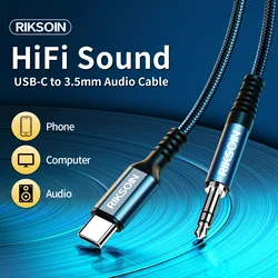 Durable Nylon Braided USB - C to 3.5mm Audio Adapter Cable - 3m