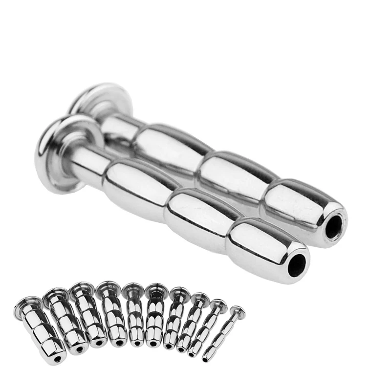 Penis Plug Sex Toys 10 sizes for Men Adult Game Stainless Steel urethral stimulator metal Urethral Dilator Masturbation