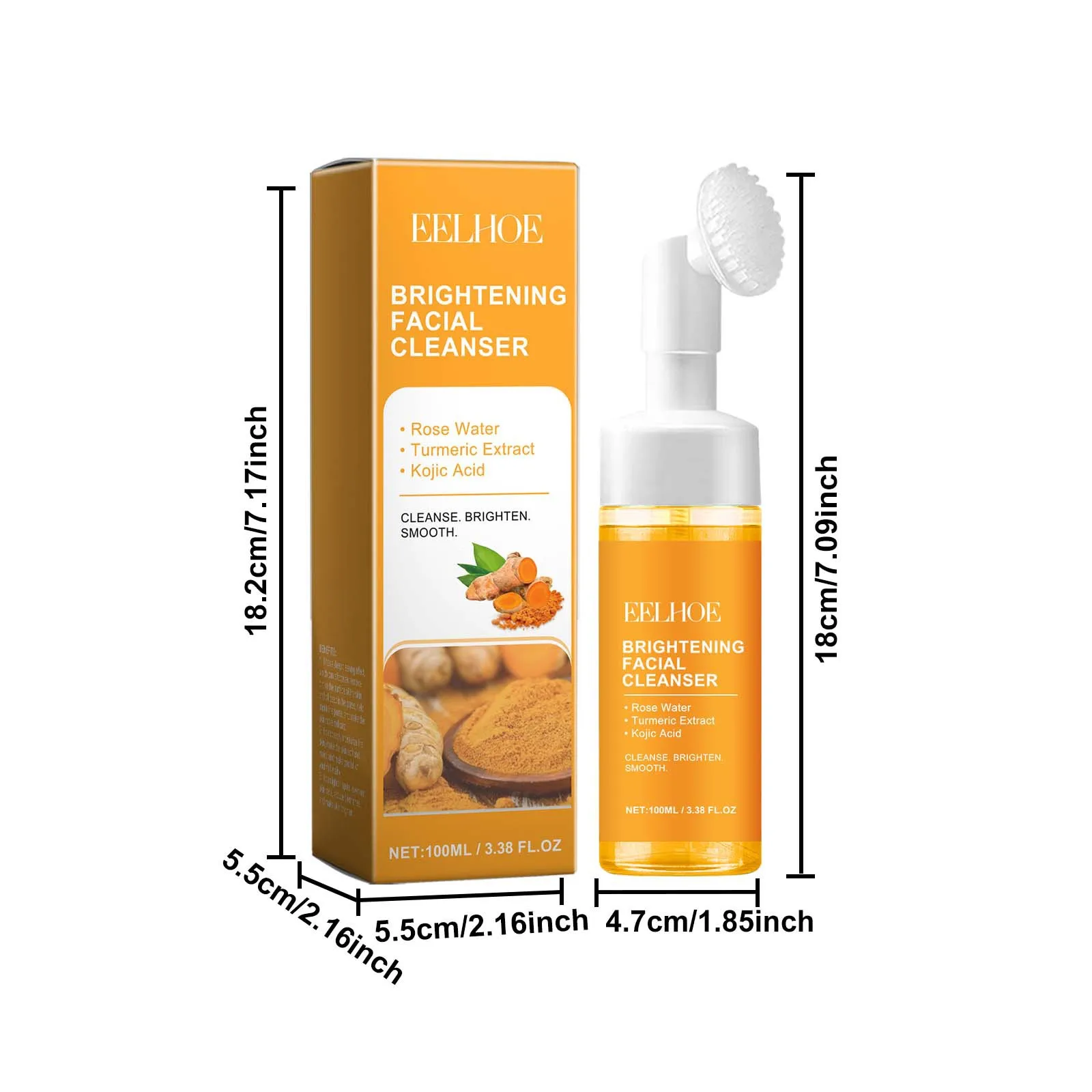 100ml Turmeric Cleansing Milk Firming Pores Moisturizing Smooth Cleaning Facial Oil Skin Care Product For Women 6
