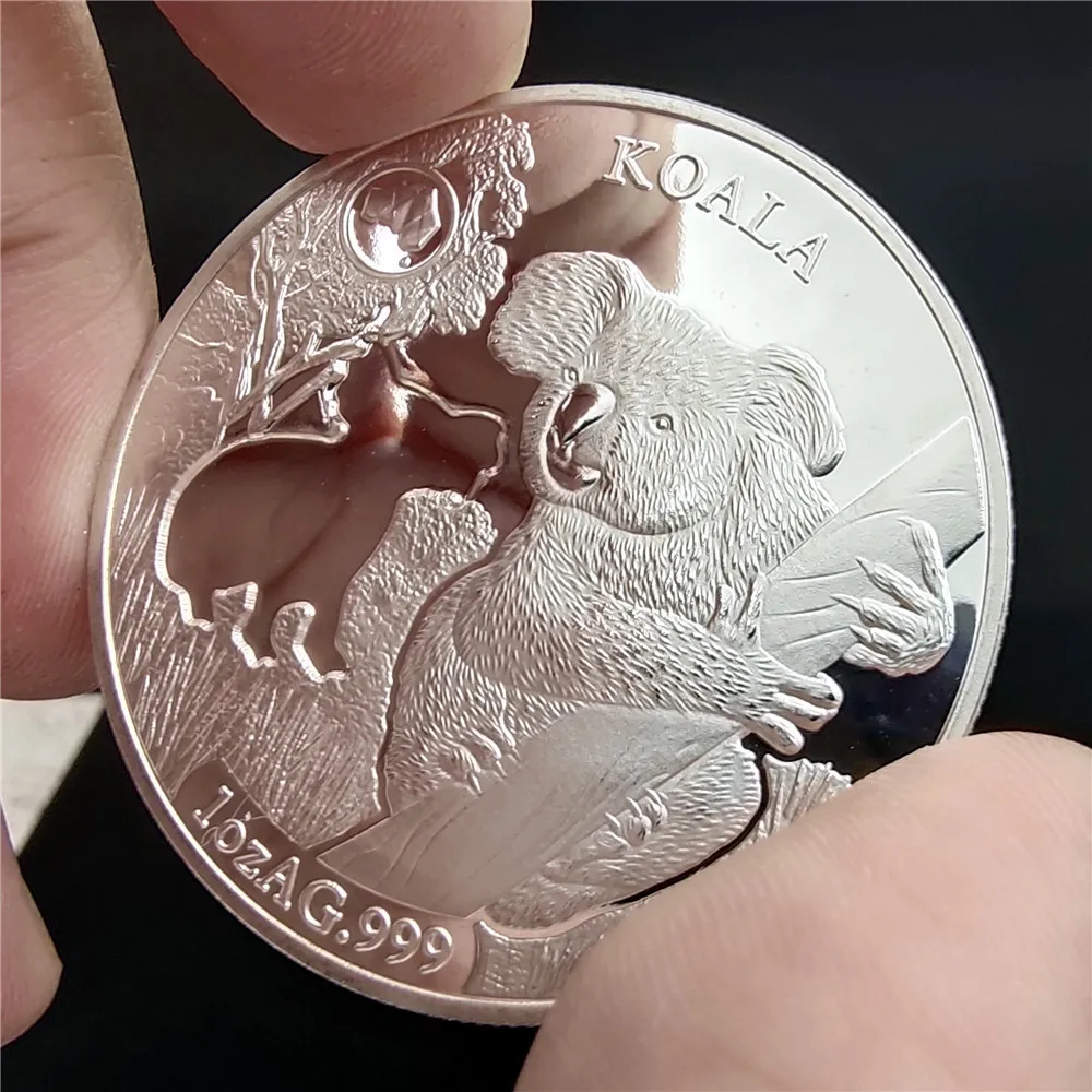 Monedas conmemorativas de animales australianos, Koala, canguro, Cocodrilo, serpiente, Kookaburra, Plata 2019, Federación de las Islas Solomon