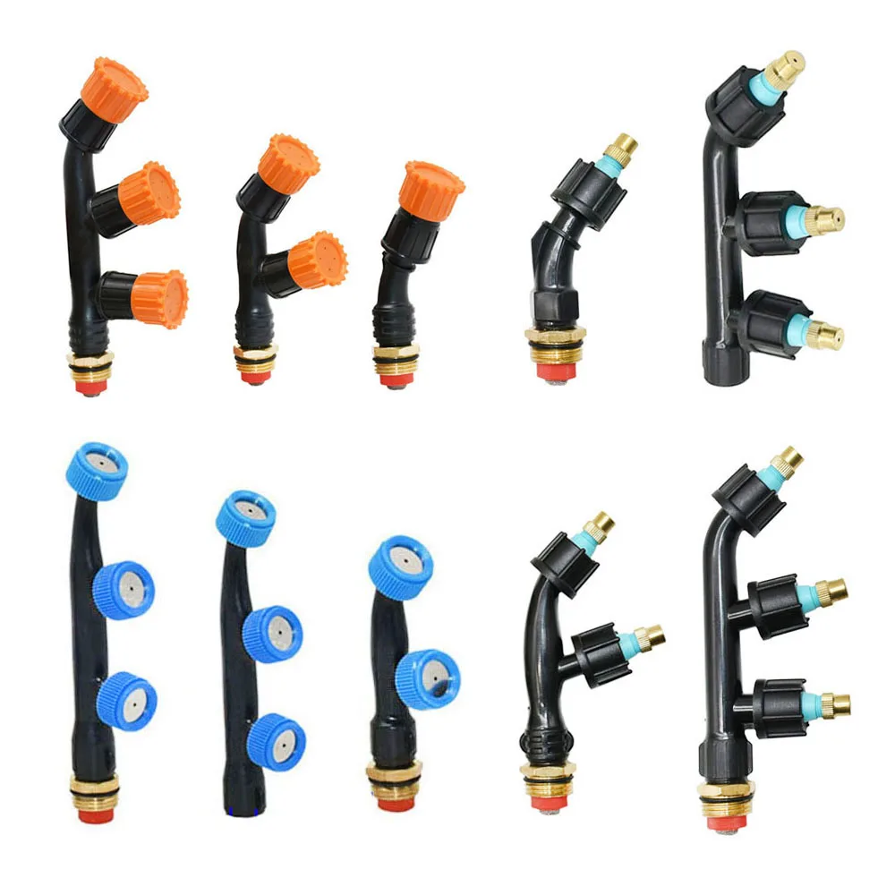 Agricultural Copper Atomizing Sprayer Nozzle Single Double Three Nozzle Head Garden Lawn Irrigation Pesticide Spraying Sprinkler