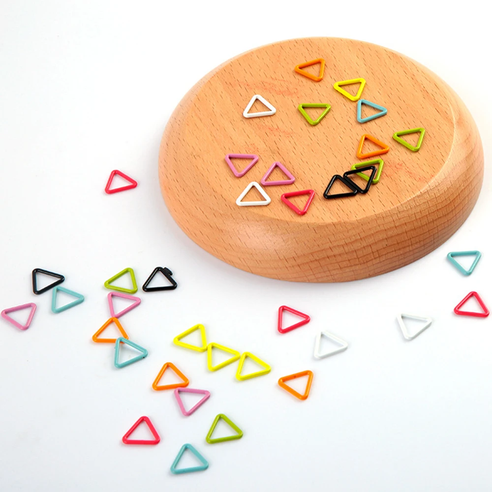 50/100Pcs Wool Knitting Tools DIY Marker Ring Triangle Sweater Counting Marker For Needlework Convenient Knitting