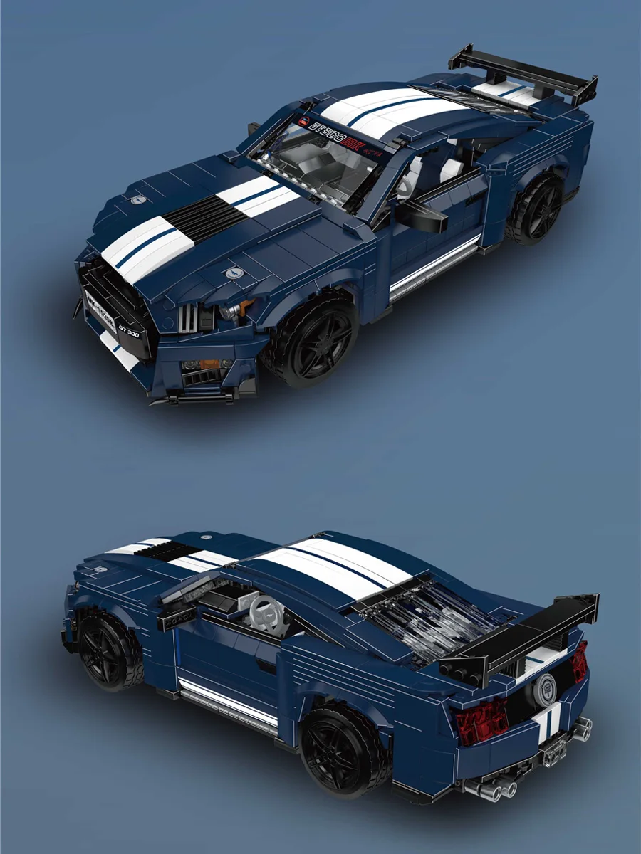 새로운 1556PCS 몰드 킹 10208 테크니컬 GT500 빌딩 블록 브릭 쉐비 자동차 모델 세트 성인 및 어린이용 크리스마스 이스터 선물