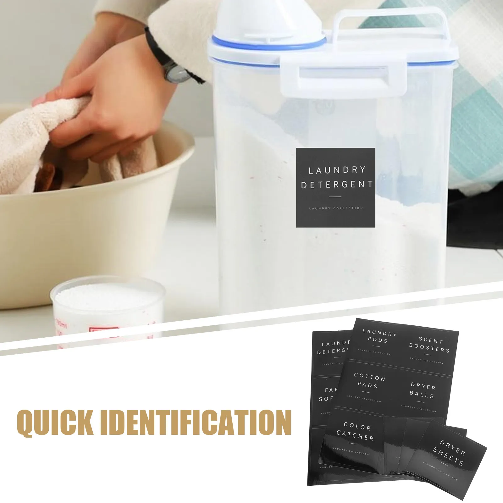 15x Waterproof Labels For Laundry Bottles Bathroom Labels For Containers Adhesive Laundry Soap Dispenser Stickers Laundry Labels - 5