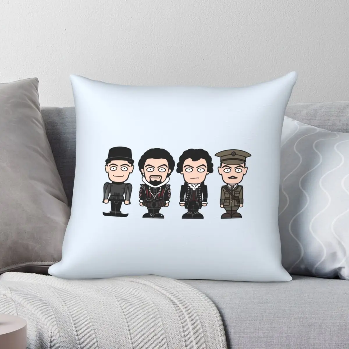 

The Four Edmunds Square Pillowcase Polyester Linen Velvet Printed Zip Decor Throw Pillow Case Bed Cushion Cover