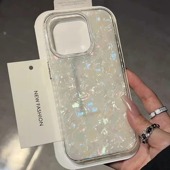 Luxury Shell Pattern Laser Phone Case For iPhone 11 12 13 14 15 16 17 Pro Max Plus Air IMD Shockproof Bumper Cases Cover 1