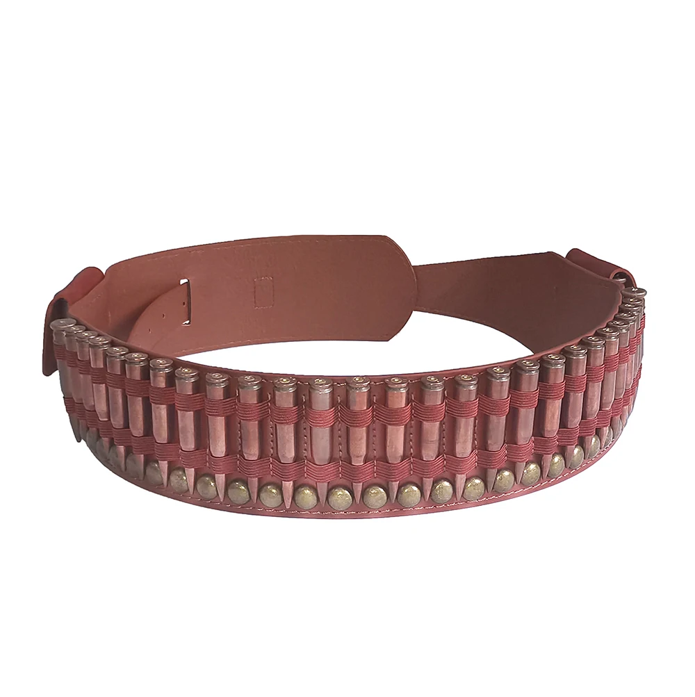 

High Elastic Rifle Ammo Belt with 37 Rounds Capacity and Two Small Pockets