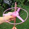 1-10Pcs Flying Helicopter Toy Hand Rotating Circle Bamboo Dragonfly Hand Rub Plastic Propeller for Outdoor Flying Toy Kids Gift 5