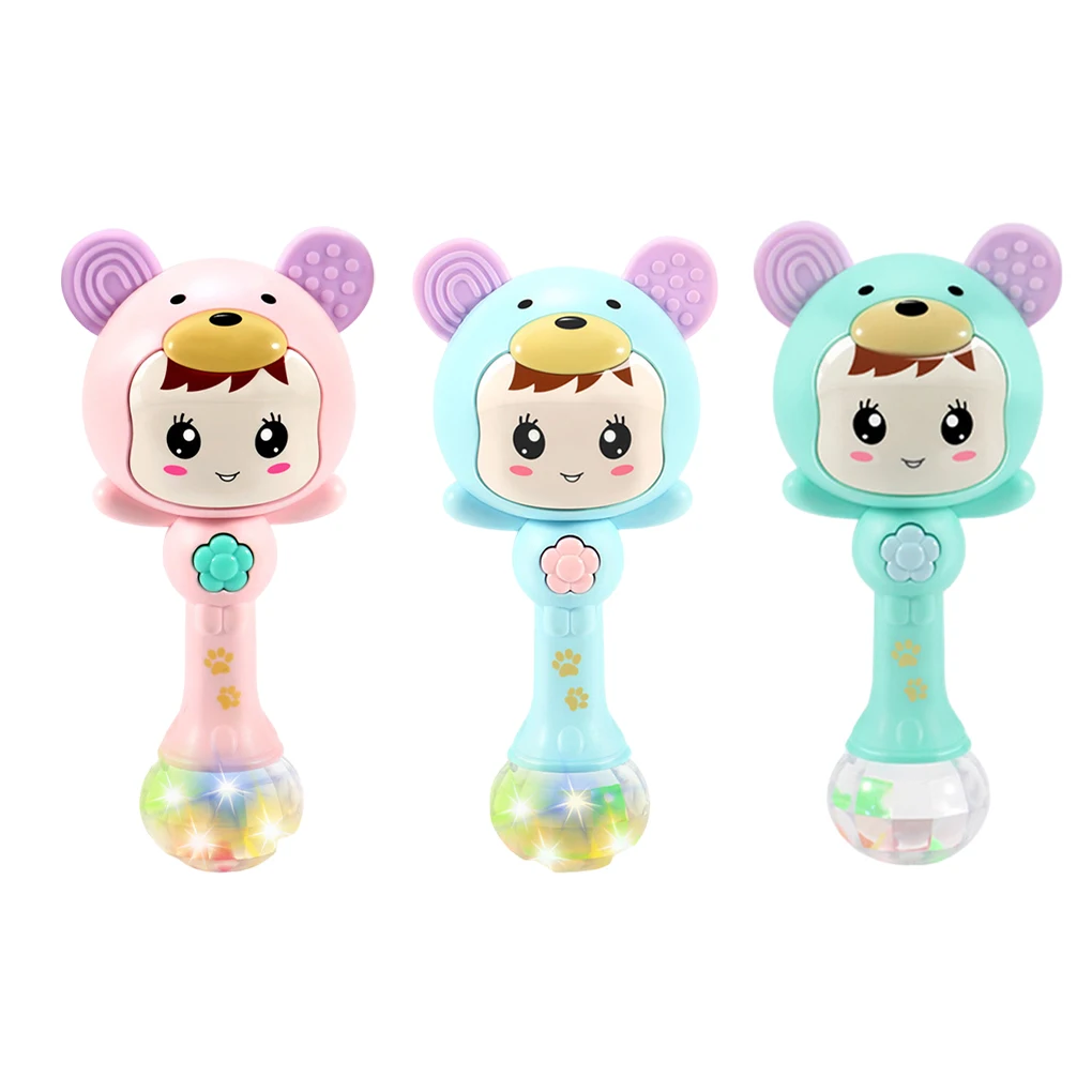 

Cartoon Baby Rattle Toy Electric Teethers Musical Toys Christmas Gifts