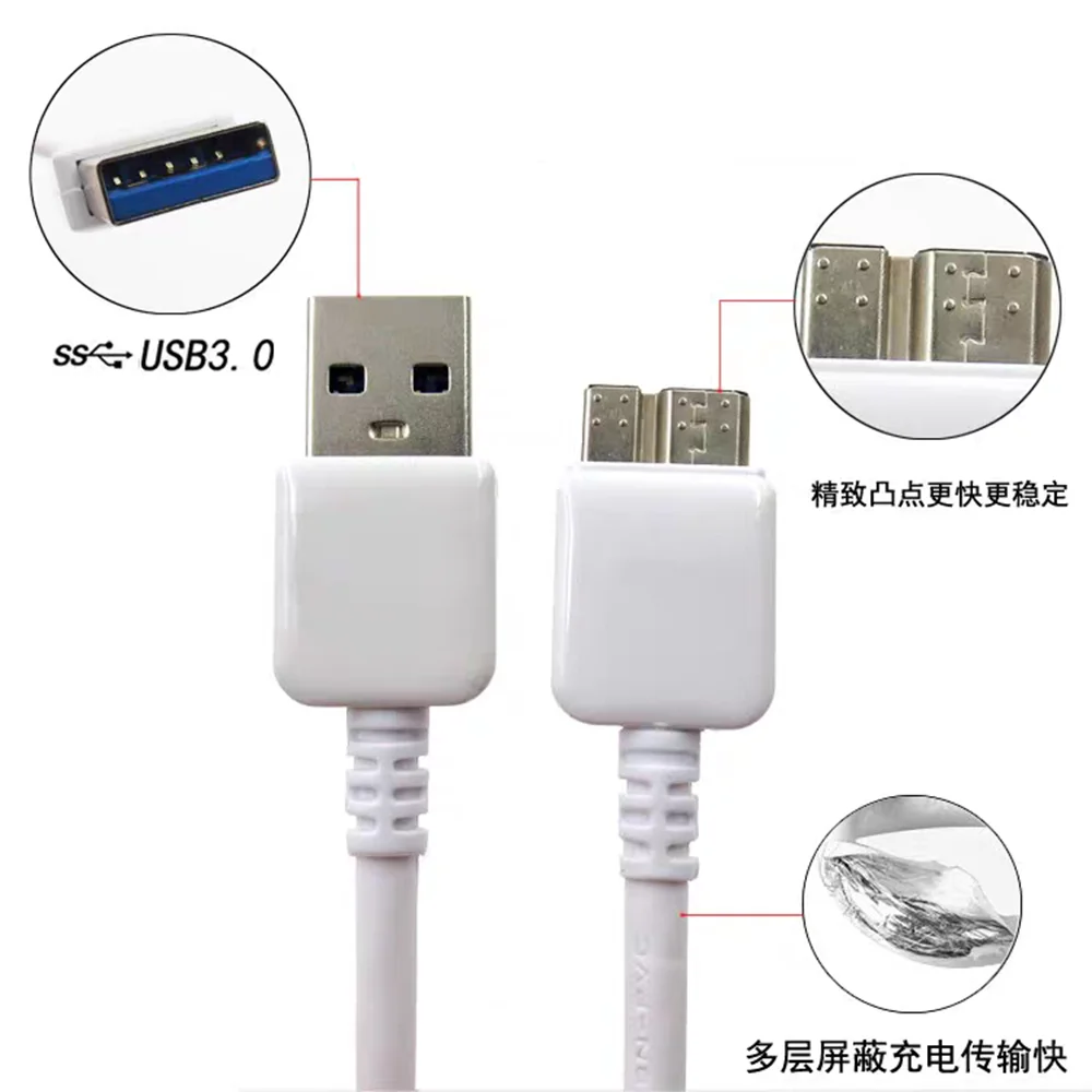 

1 meter USB 3.0 charging cable S5 SM-9006V G9008V NOTE 3 N9008V N9009 mobile hard drive charging extension data cable