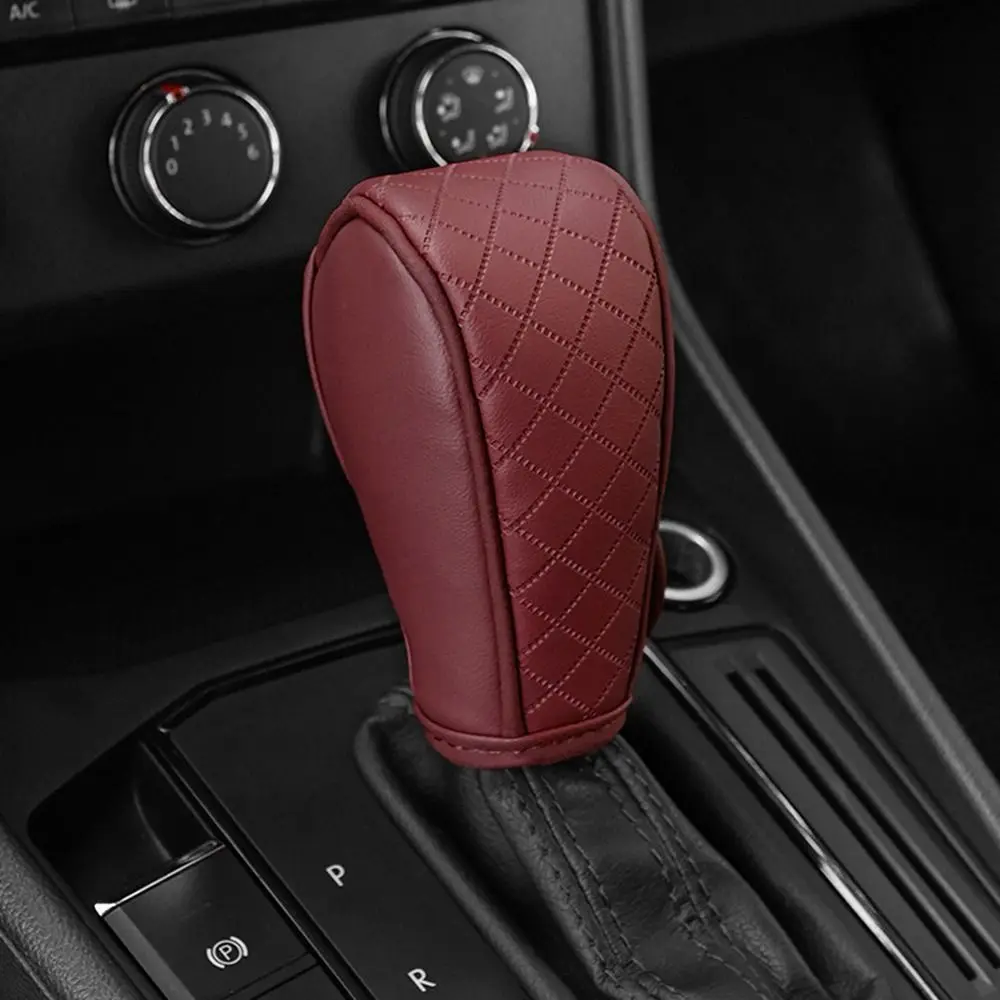 Car Shift Handle Cover Fashion Handle Cover Grip Non-Slip Protective Covers Shift Knob Cover Interior Accessories