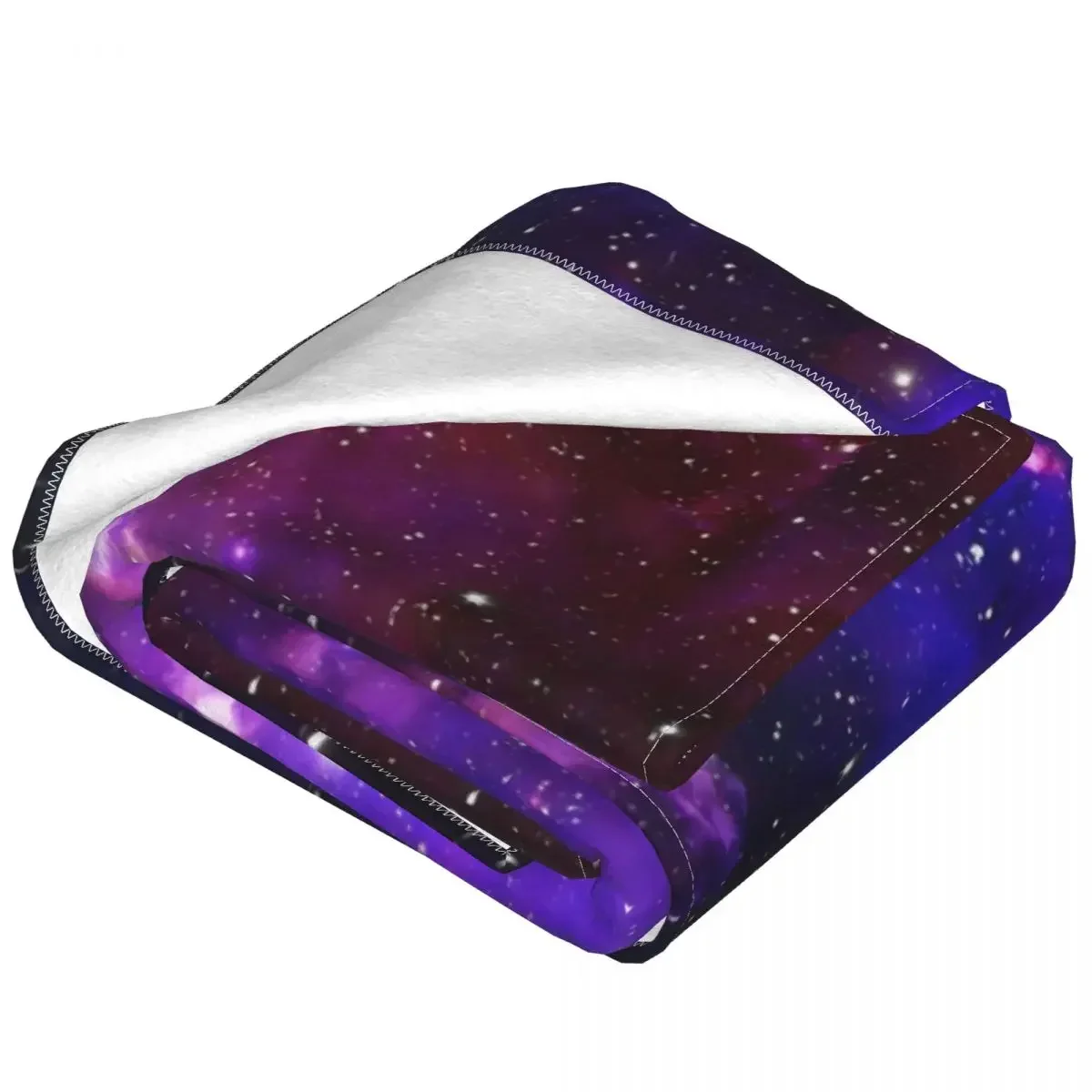 Purple Galaxy Flannel Blanket Vintage Print Warm Throw Blanket for Couch Bed Airplane Travel Graphic Bedspread Sofa Bed Cover 3