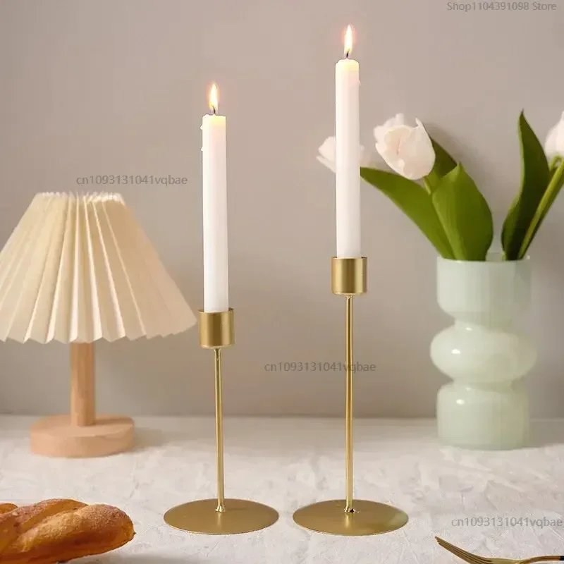 Candlestick Crafts Desk Candle Ornament Candle Holder For Dining Room Thanksgiving Wedding Festivals Romantic Decorations Candle Holders