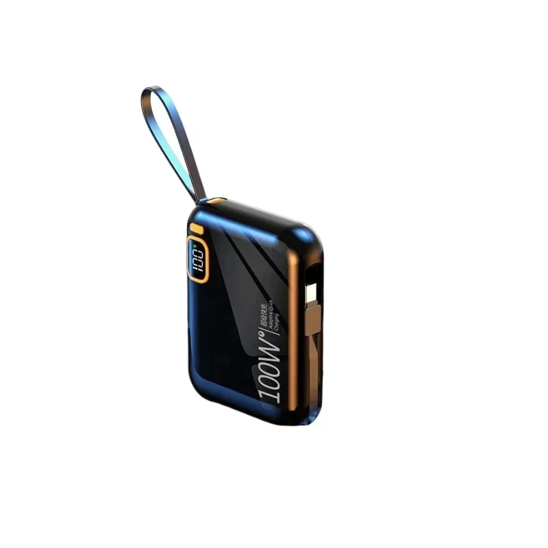 휴대용 미니 보조배터리, 66W, 20000mAh, 내장 케이블, PD20, 초고속 충전, 컴팩트, 신제품