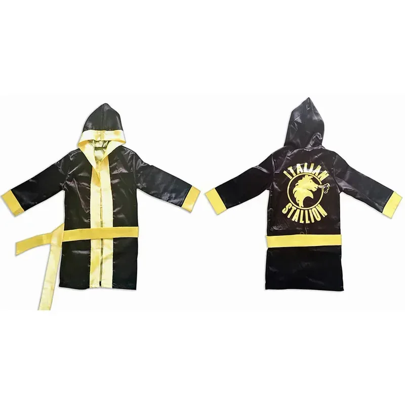 Cosplay Nuovi Bambini Ragazzo Ragazze Rosso Nero Rocky Balboa Boxer costume Vestiti con Pantaloncini Film Boxe Veste per Kid Party Carni72 - immagine 5