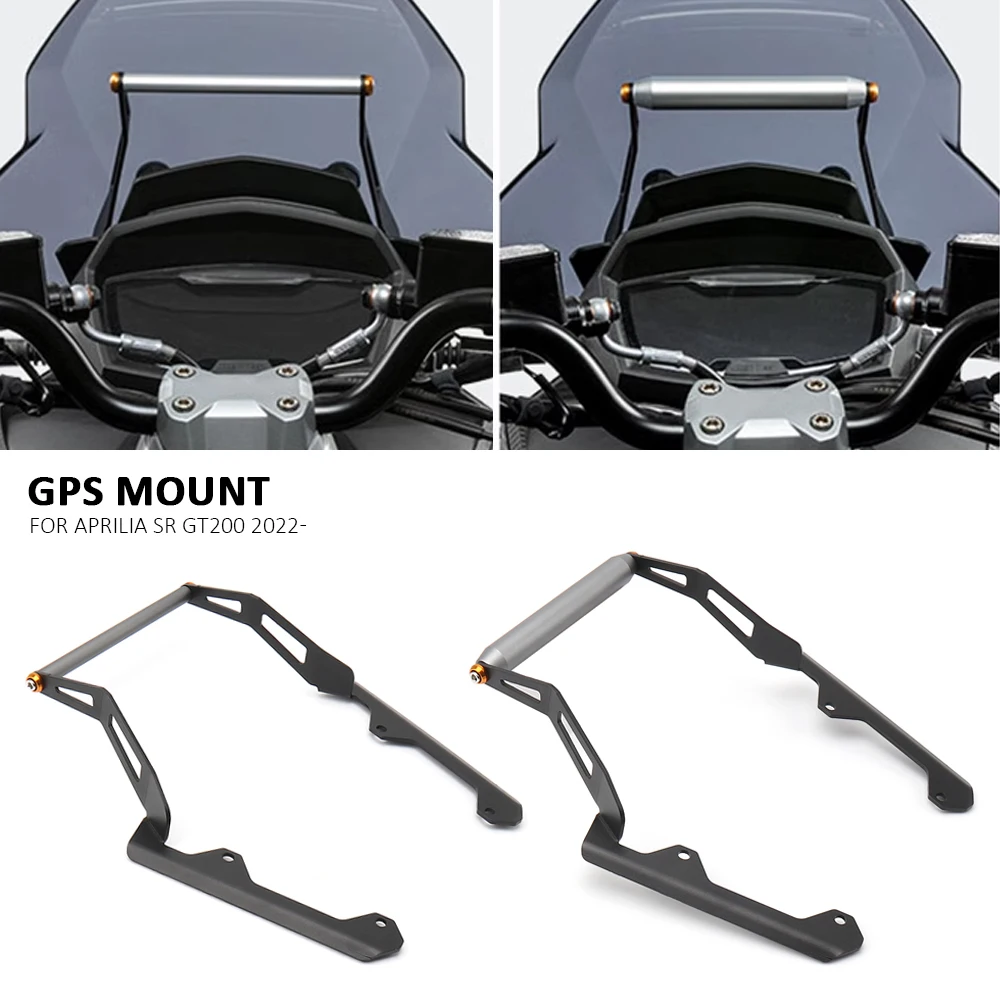 Motorcycle Phone Holder GPS Mount Support 12mm/22mm Shockproof Navigation Bracket For APRILIA SR GT 200 GT200 Sr Gt200 2022 2023