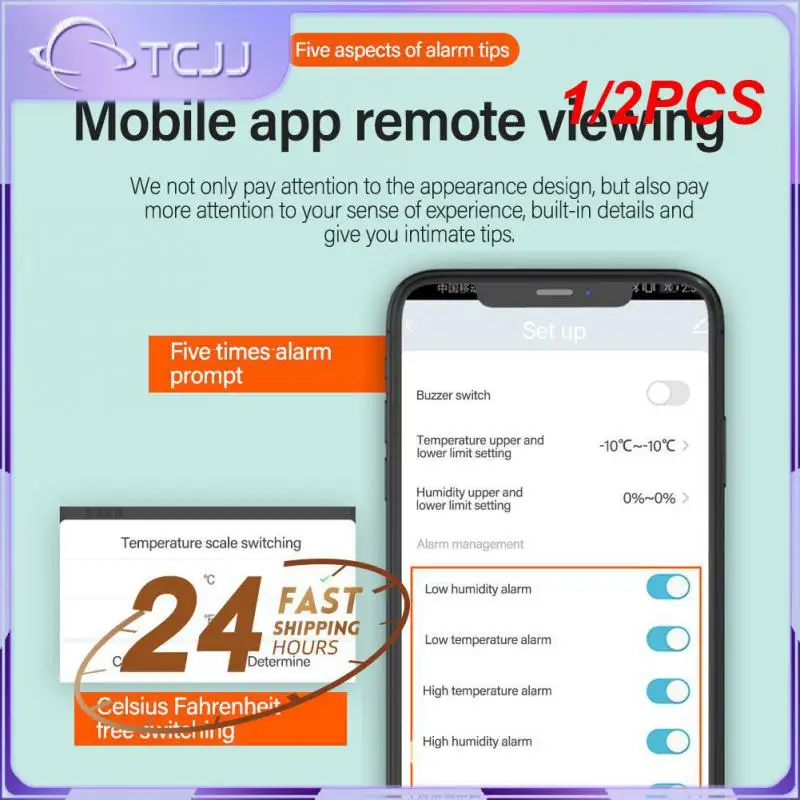 

1/2PCS Tuya WiFi LCD Temperature Humidity Sensor Lux Light Detector Indoor Hygrometer Thermometer ZigBee3.0 Hub Required