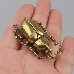 Solid Brass Beetle and Unicorn - Inspired Copper Ornaments - Creative Handcrafted Tea Pet Decor Gift (Type3)
