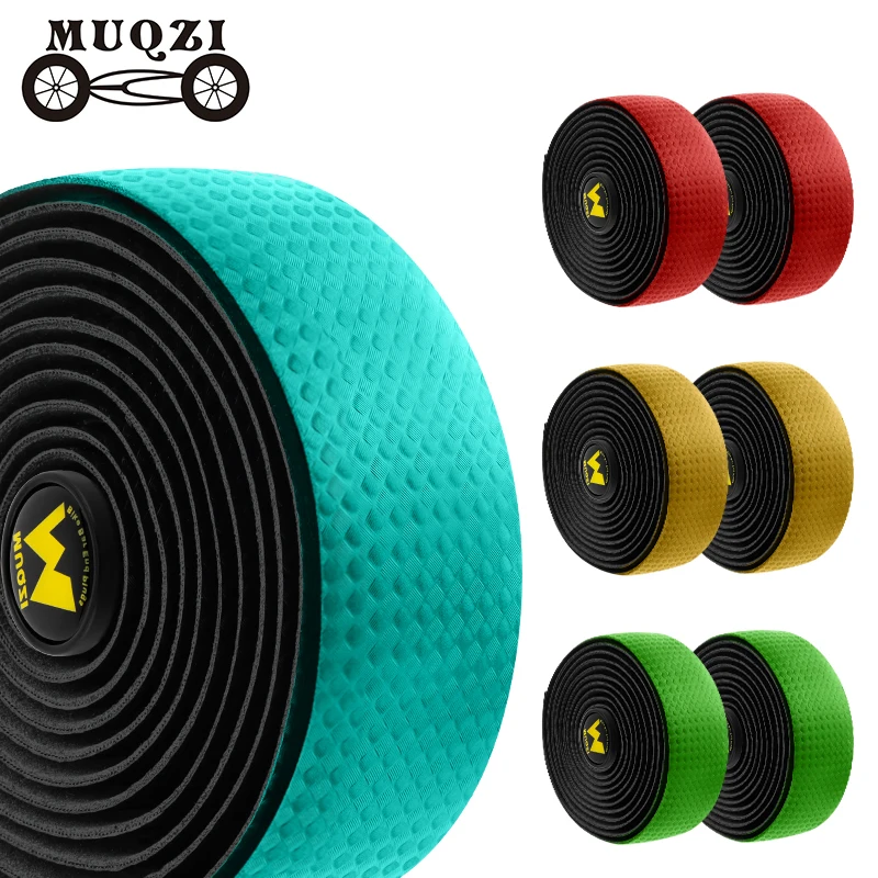 Bike Handlebar Tape MUQZI Road Bicycle handle Bar Tapes Anti Slip with End Plugs