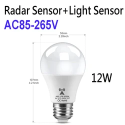 Motion - Activated LED Sensor Bulb (Radar Sensor 12w)