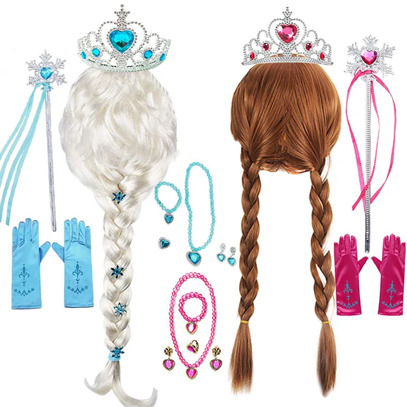 엘사 생일 파티 코스튬 놀이 액세서리 헤드웨어 티아라 눈의 여왕 어린이 공주 ..