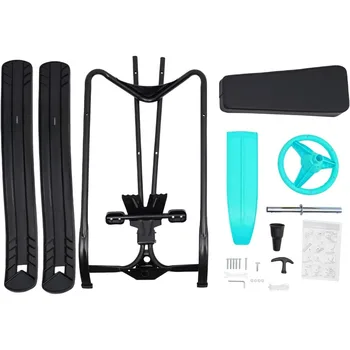 Ski Sled Slider Board with Steering Wheel Twin Brakes Heavy Duty Snow Slider Board for Kids Age 4 & Up Teenagers Adults 6