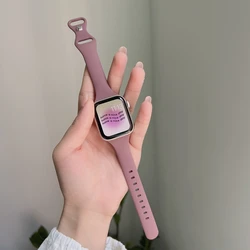 Silicone Loop Strap for Women - Durable Rubber Watch Band Replacement (Smokey Mauve)
