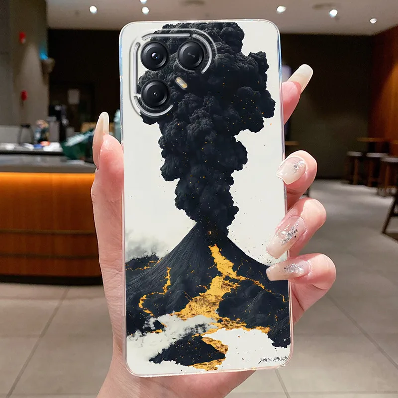 Aesthetic Luxury Soft Silicone Transparent TPU Phone Case Back Cover