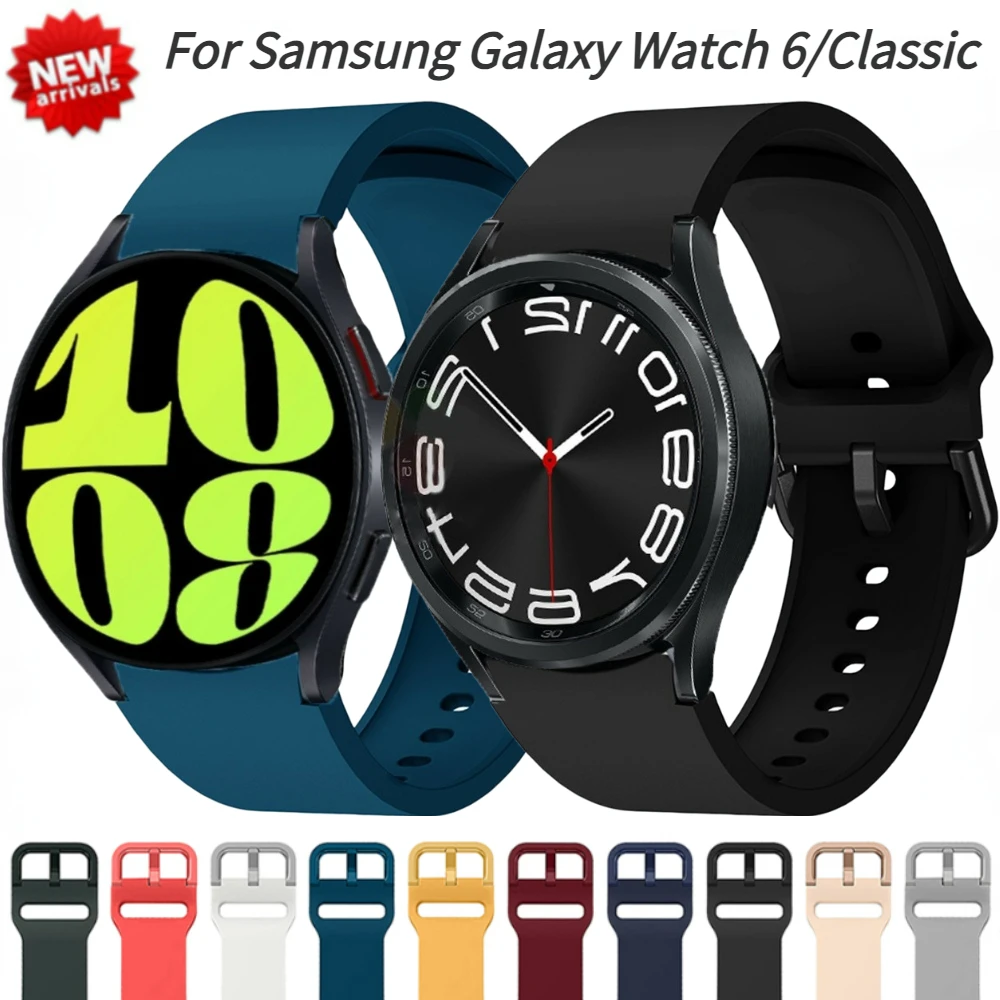 Cinturino In Silicone Originale Per Samsung Galaxy Watch 6/5/4 44Mm 40Mm/Watch 5 Pro 45Mm Bracciale Per Samsung Watch 6 Classic 47Mm 43Mm