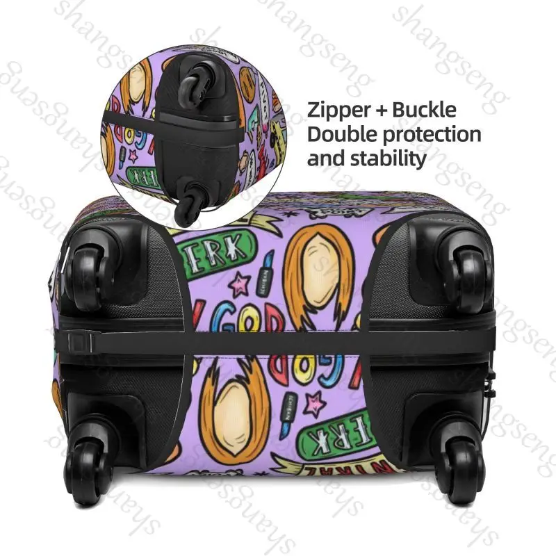 Friends TV Show Iconic Moments Elastic Luggage Protective Cover Zipper Suit For 18-32 in Bag Suitcase Covers Trolley Travel