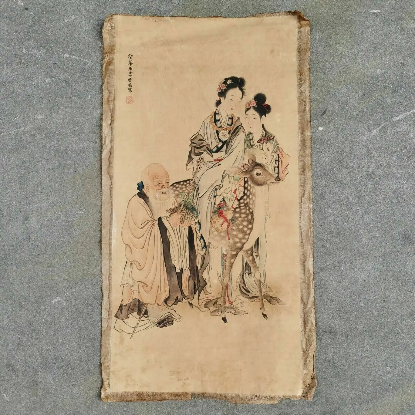 

Китайская старинная прокрутка Ding Yunpeng-рисовая бумага для рисования