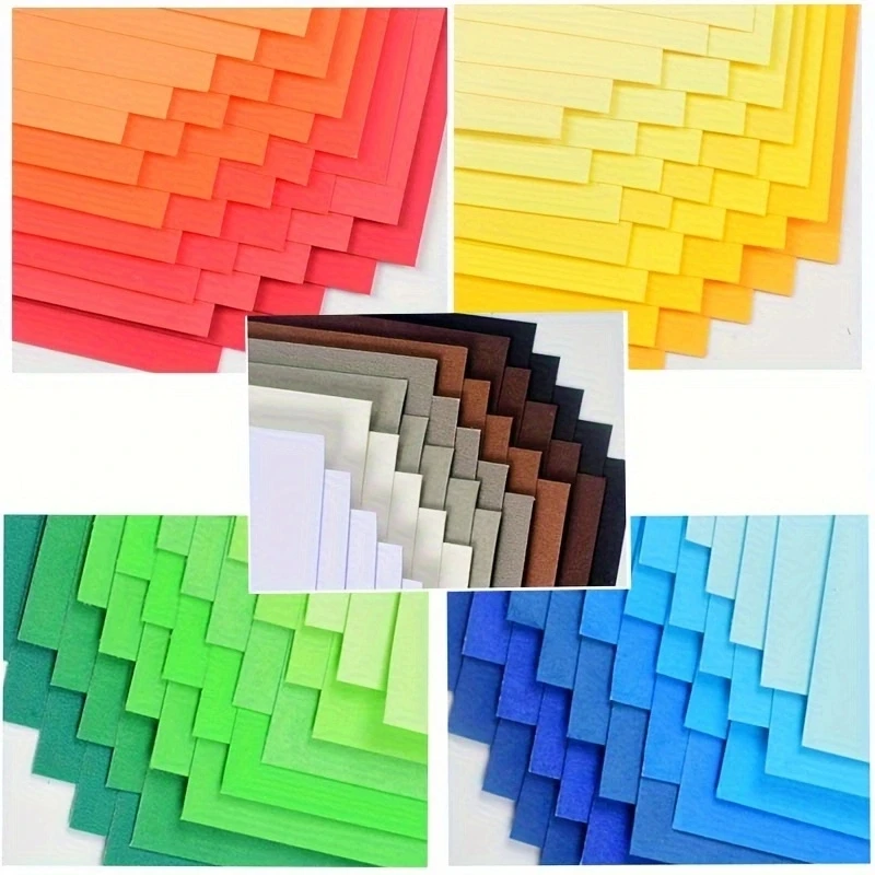 35 Blatt farbiger Papierkarton, verschiedene Farben, Karton, 230 g/m2, für DIY-Kunst, Scrapbook-Papier, Basteln, Schule, Bürobedarf – Detail 5