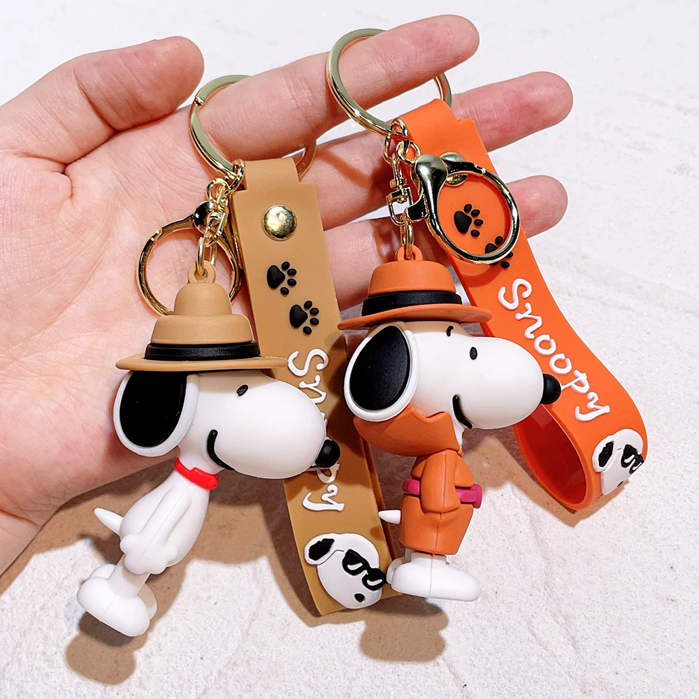 Snoopy Charlie Cartoon Keychain Bag Pendant Cute Epoxy Car