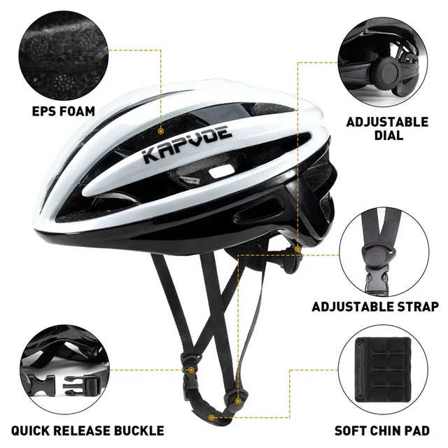 Federleichter Fahrrad Helm UNISEX für Outdoor-Extremsport-Reiten-Radfahren-MTB-Road-Trekking, atmungsaktiver Kopfschutz 3