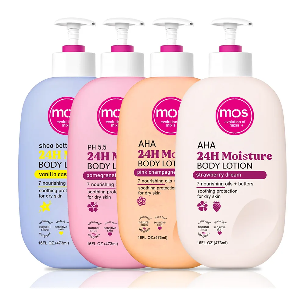 Firming Brightening Whitening Deep Moisturizing 24-hour Moisturizing Body Lotion Pink Champagne and Strawberry Dream Scent