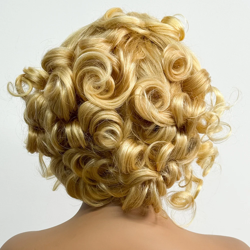 250% Density Short Bob Loose Curly Human Hair Wig 13X4 Transparent Lace Frontal Wig Curly Wavy Human Hair Wigs For Black Women