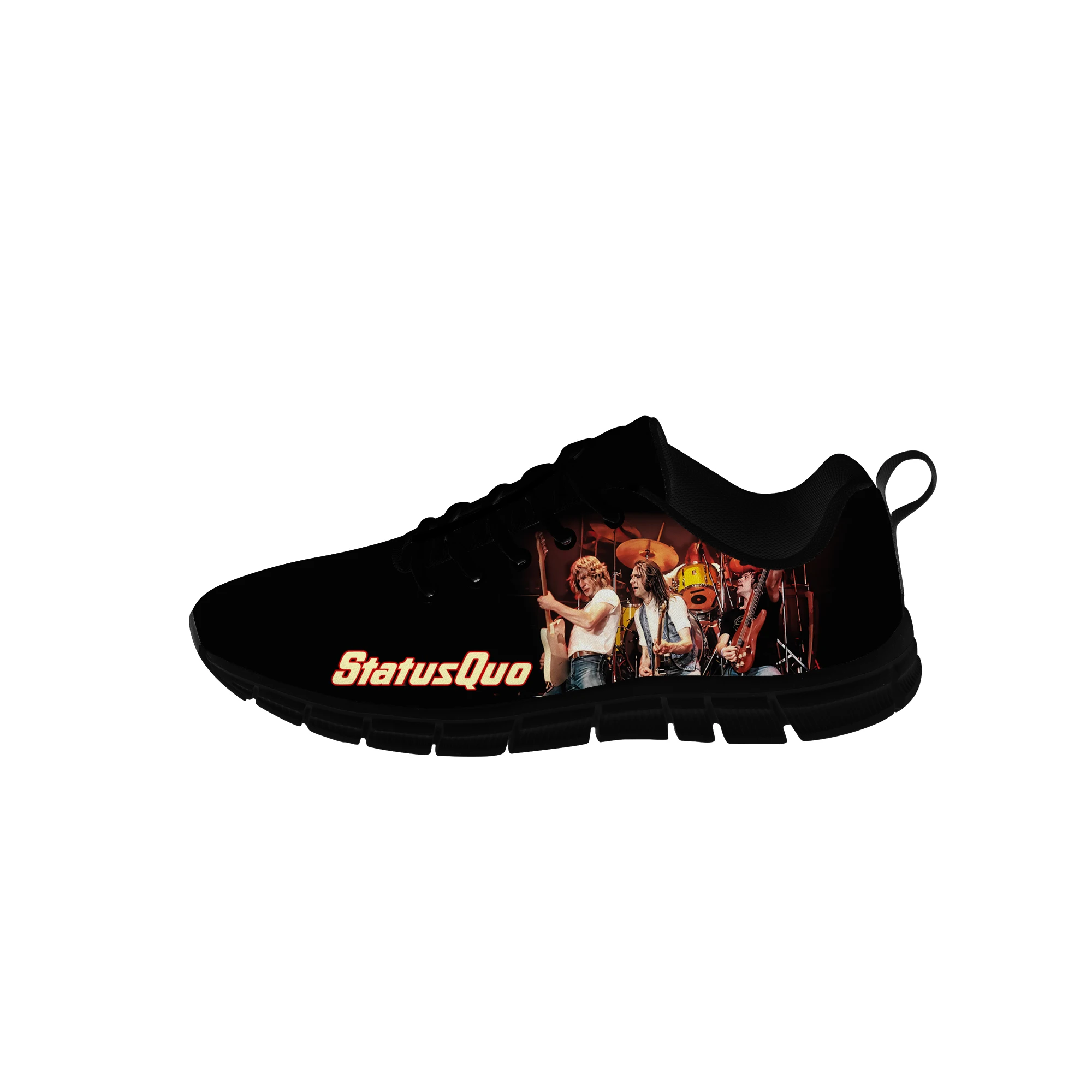 Status Quo Rock band Low Top Sneakers Mens Womens Teenager Casual Shoes Canvas Running Cloth Shoes 3D Print Lightweight shoe