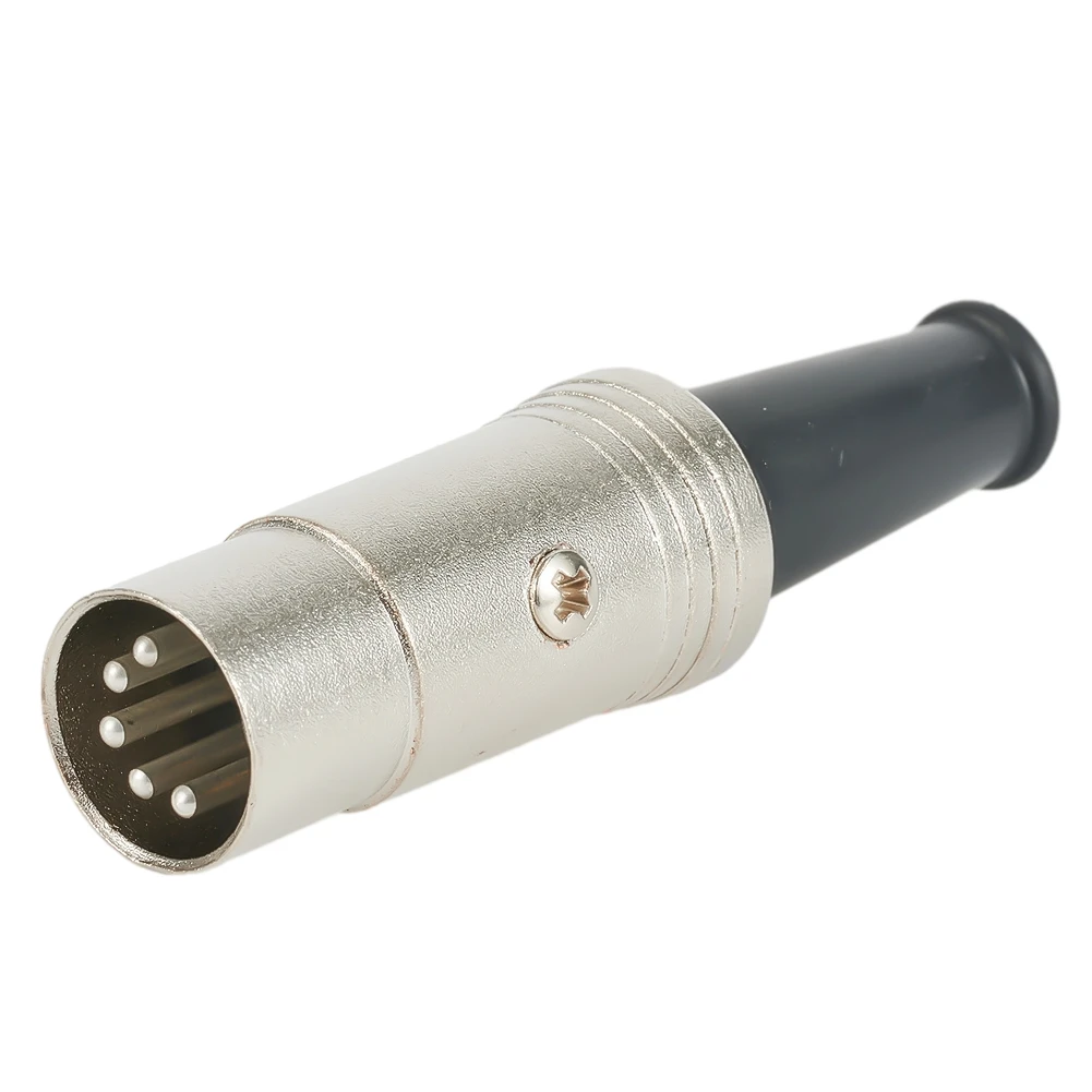 5 Pin Audio Adapter DIN Plug Male Midi Connector Cable Lead Audio Adapter Male Inline Plug with Heavy Duty Cable Clamp audio adapter audio adapter set