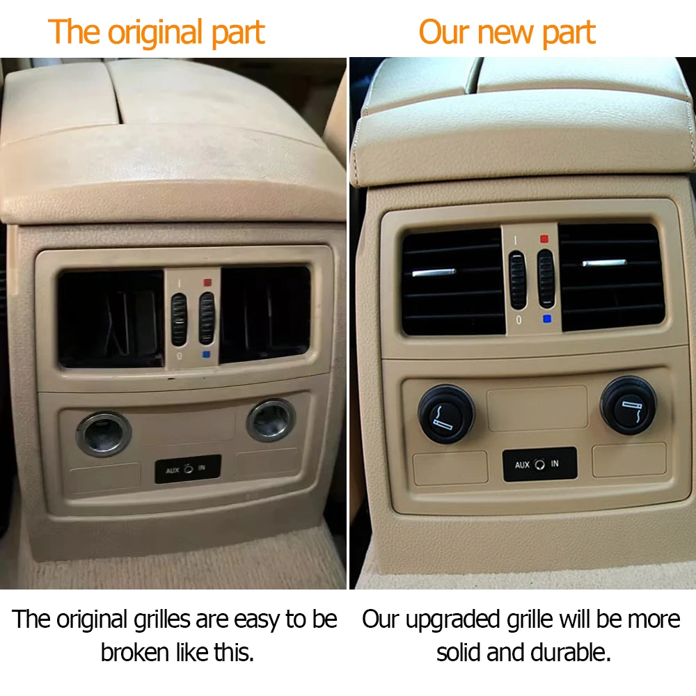 AC Air Conditioner Vent Grille AC Blower Motor Cover Rear Air Conditioner AC Vent Grill Outlet Cover For BMW 5 Series E60 E61 520i 523i 525i 528i 530i 535i 52003-2009 64226957974